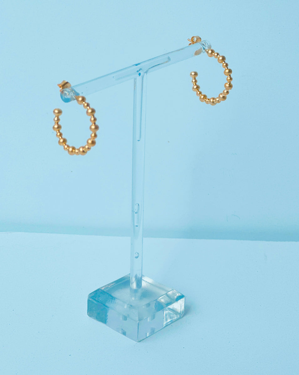 MINI GOLD HOOP – Leigh + Letters