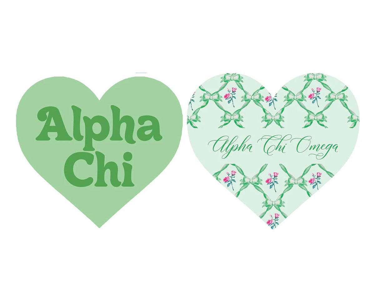 SORORITY REVERSIBLE HEART SHAPED COASTER – Leigh + Letters
